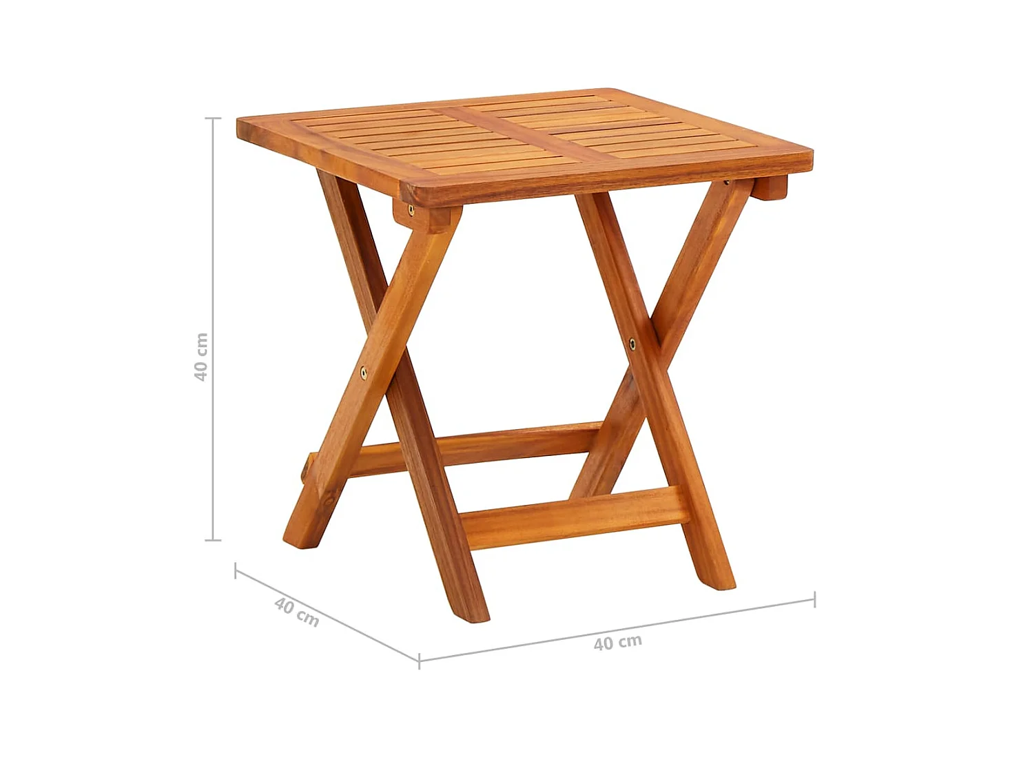 Poltrona da giardino con tavolo e cuscino in legno di acacia