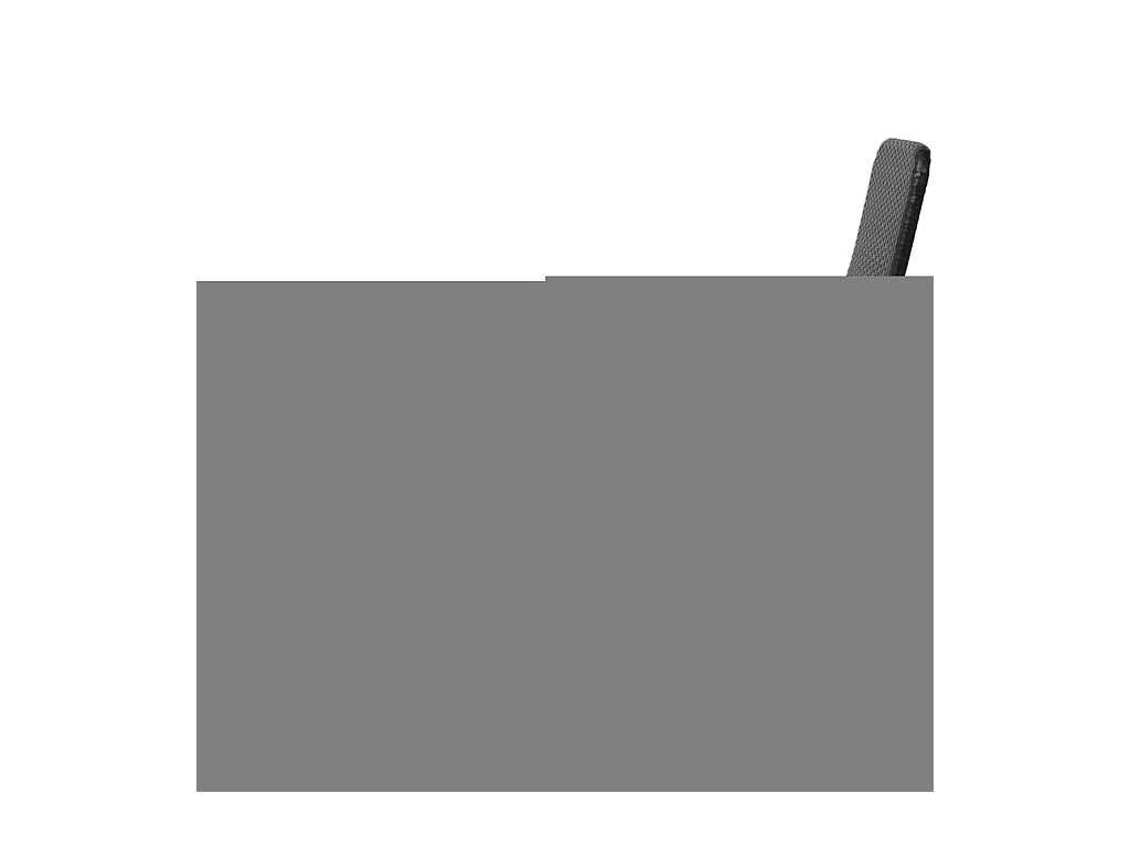 Zwarte opvouwbare loungestoel van geweven hars