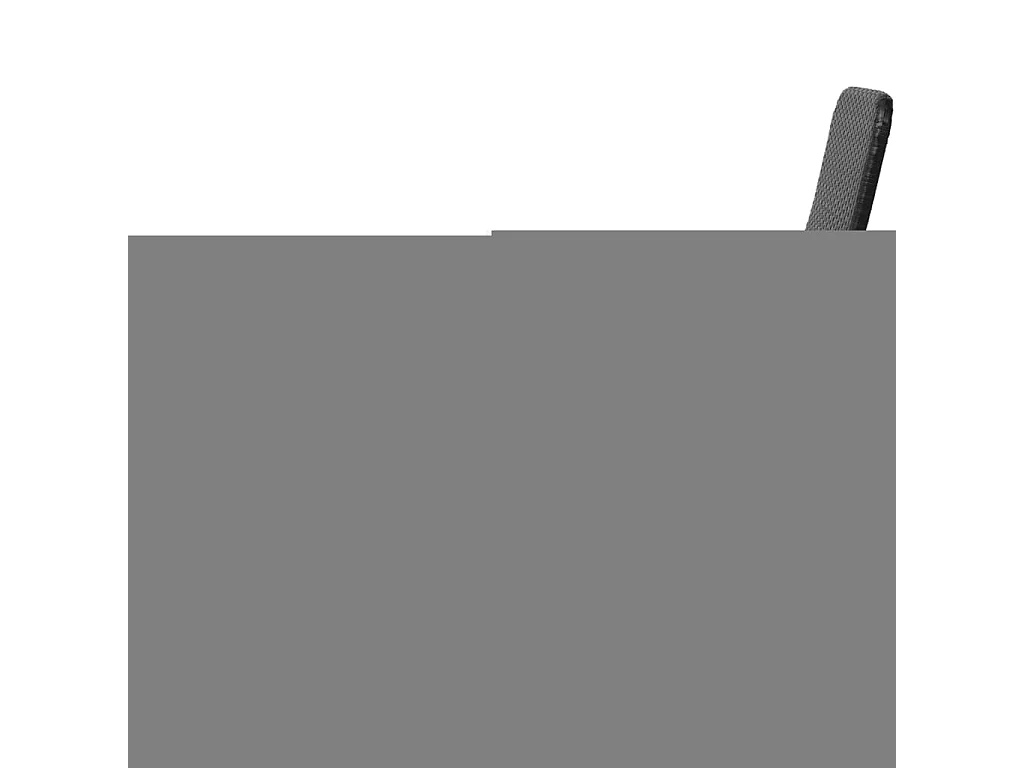 Chaise longue pliable résine tressée noir