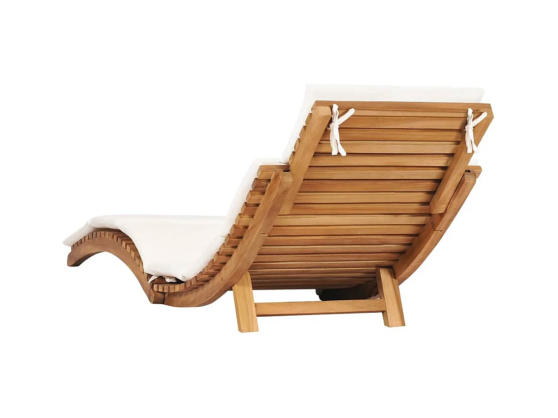 Set di 2 poltrone con cuscini, in legno massello di teak