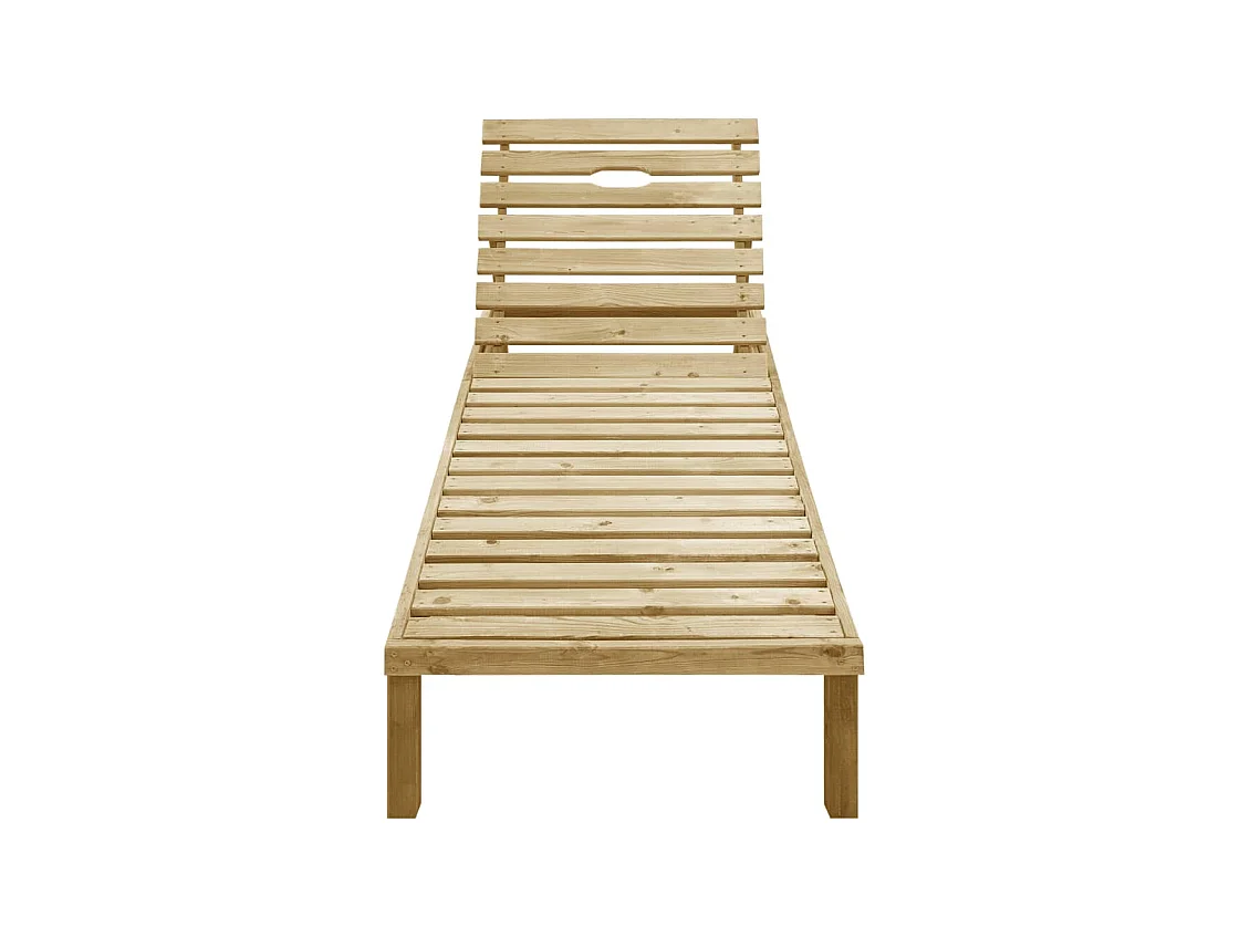 Chaise longue avec coussin anthracite Bois de pin imprégné