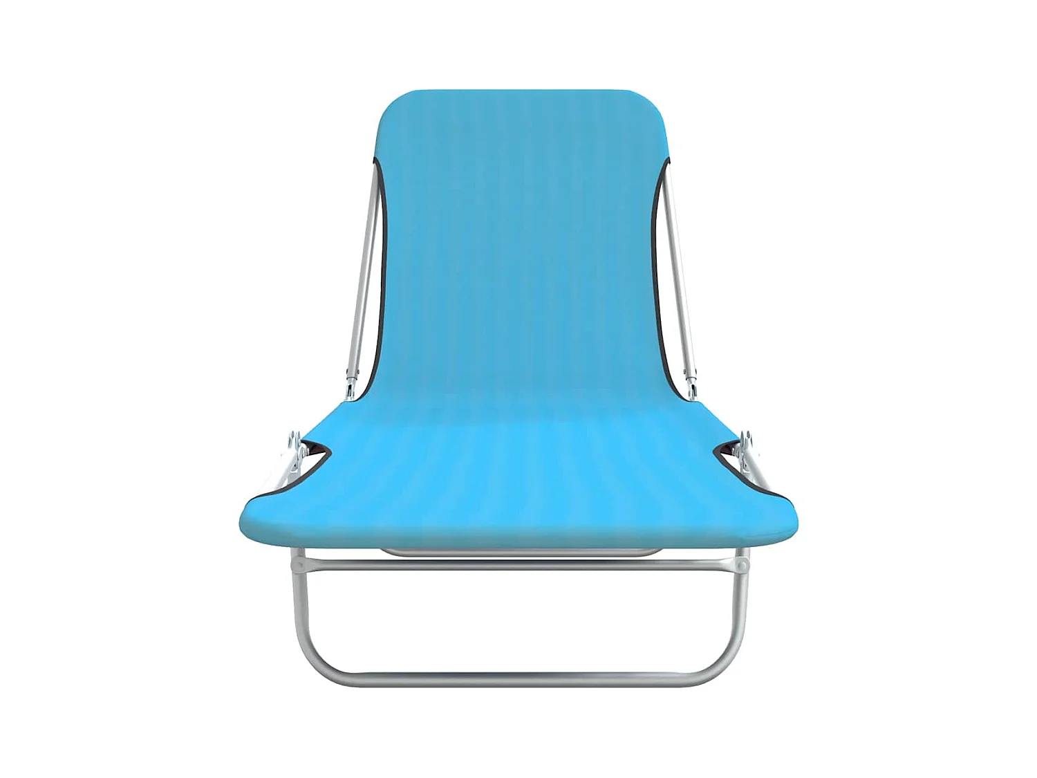 Opvouwbare ligstoelen set van 2 Staal en blauwe stof