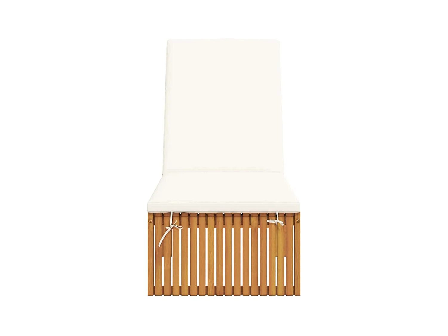 Chaise longue con cuscino 200 x 55 x 30 cm in legno di acacia