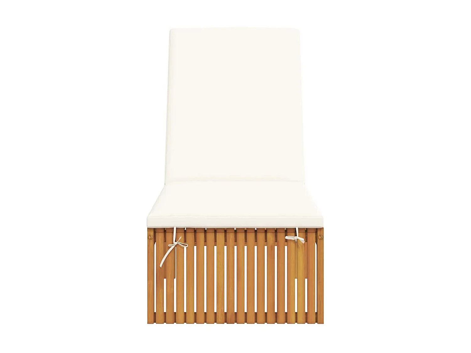 Chaise longue con cuscino 200 x 55 x 30 cm in legno di acacia