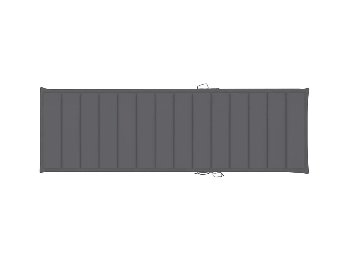 Chaise longue de jardin avec coussin Bois d'acacia solide