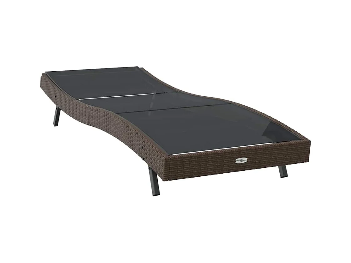 Chaise longue 70 x 197 x 82 cm Rattan sintetico, metallo