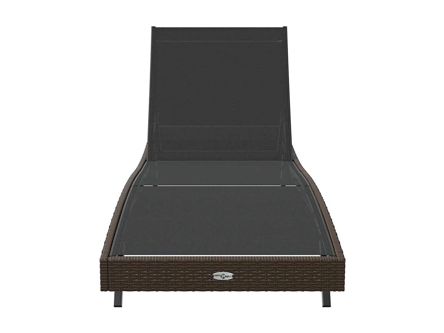 Chaise longue 70 x 197 x 82 cm Rattan synthétique, métal