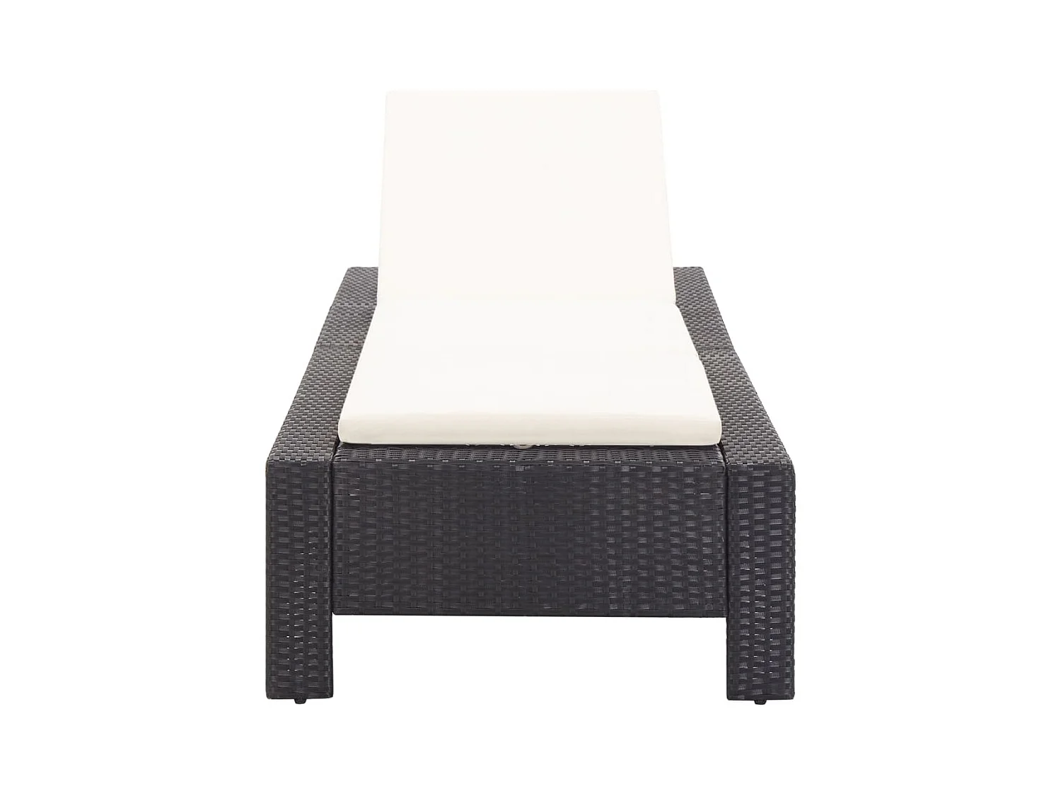 Transat avec coussin Noir Résine tressée