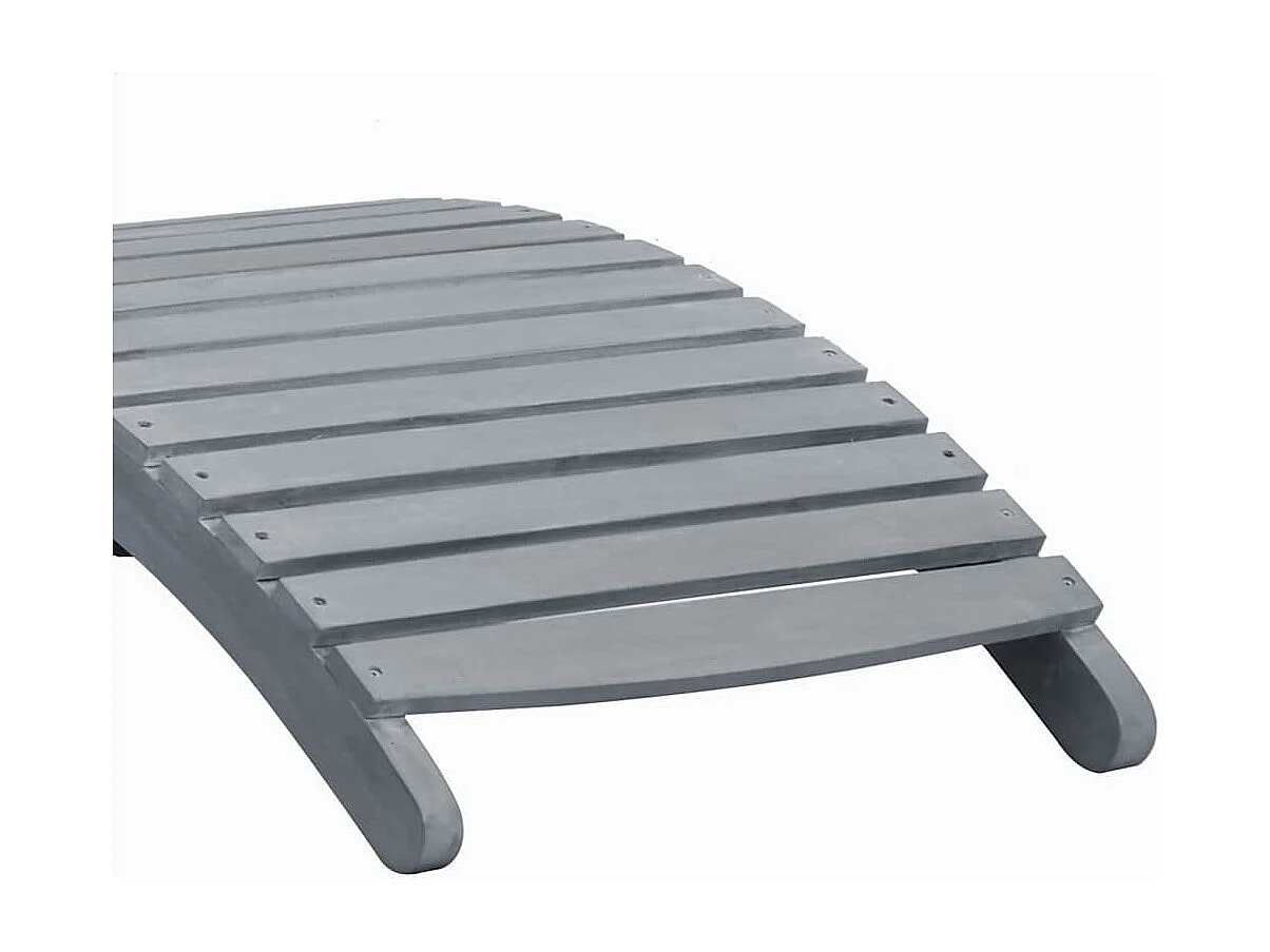 Chaise longue avec coussin Gris Bois d'acacia solide