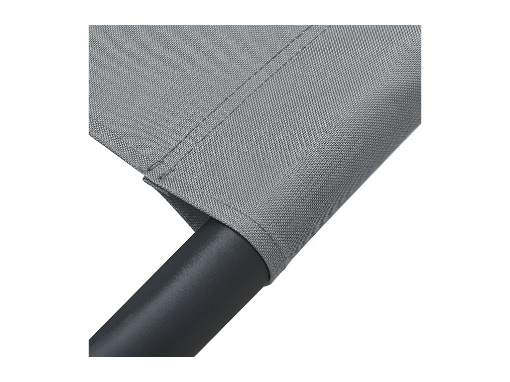 Lit de repos d'extérieur avec auvent et oreiller Gris