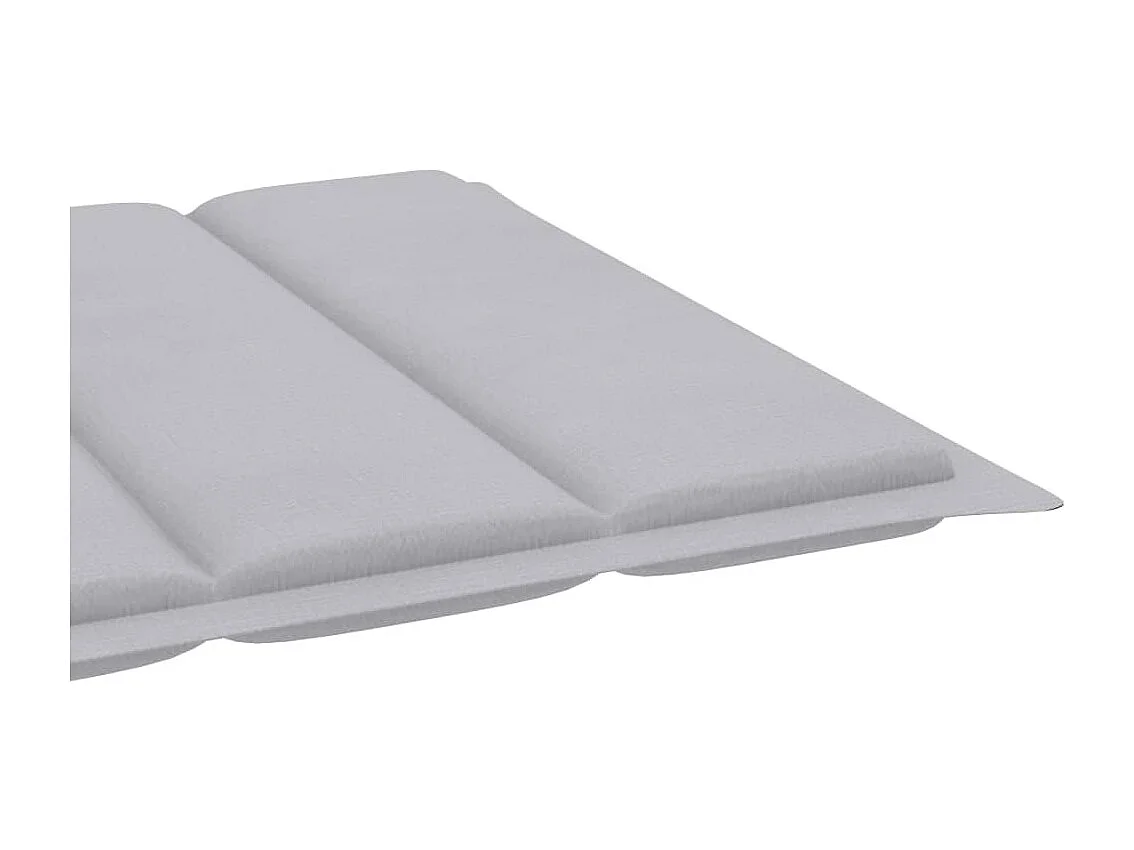 Chaise longue avec coussin gris Bois de teck solide