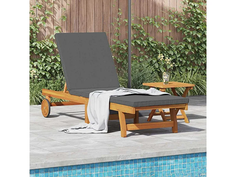 Transat 2 pcs Marron 40 x 40 x 40cm Bois d'acacia massif