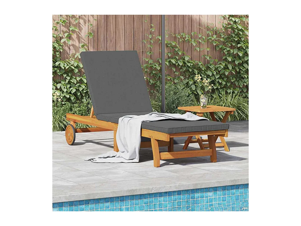 Transat 2 pcs Marron 40 x 40 x 40cm Bois d'acacia massif