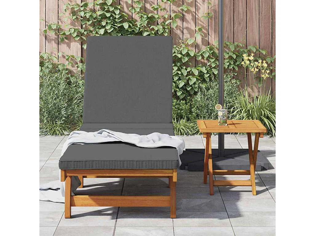 Transat 2 pcs Marron 40 x 40 x 40cm Bois d'acacia massif