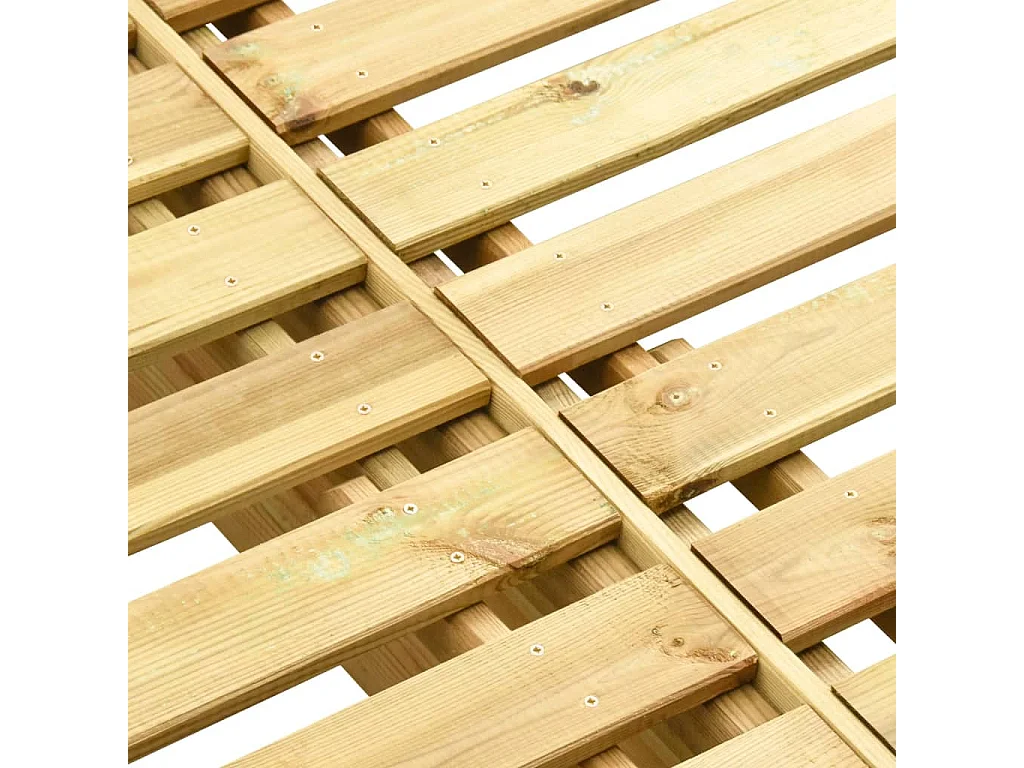 Chaise longue doppia in legno di pino impregnato verde