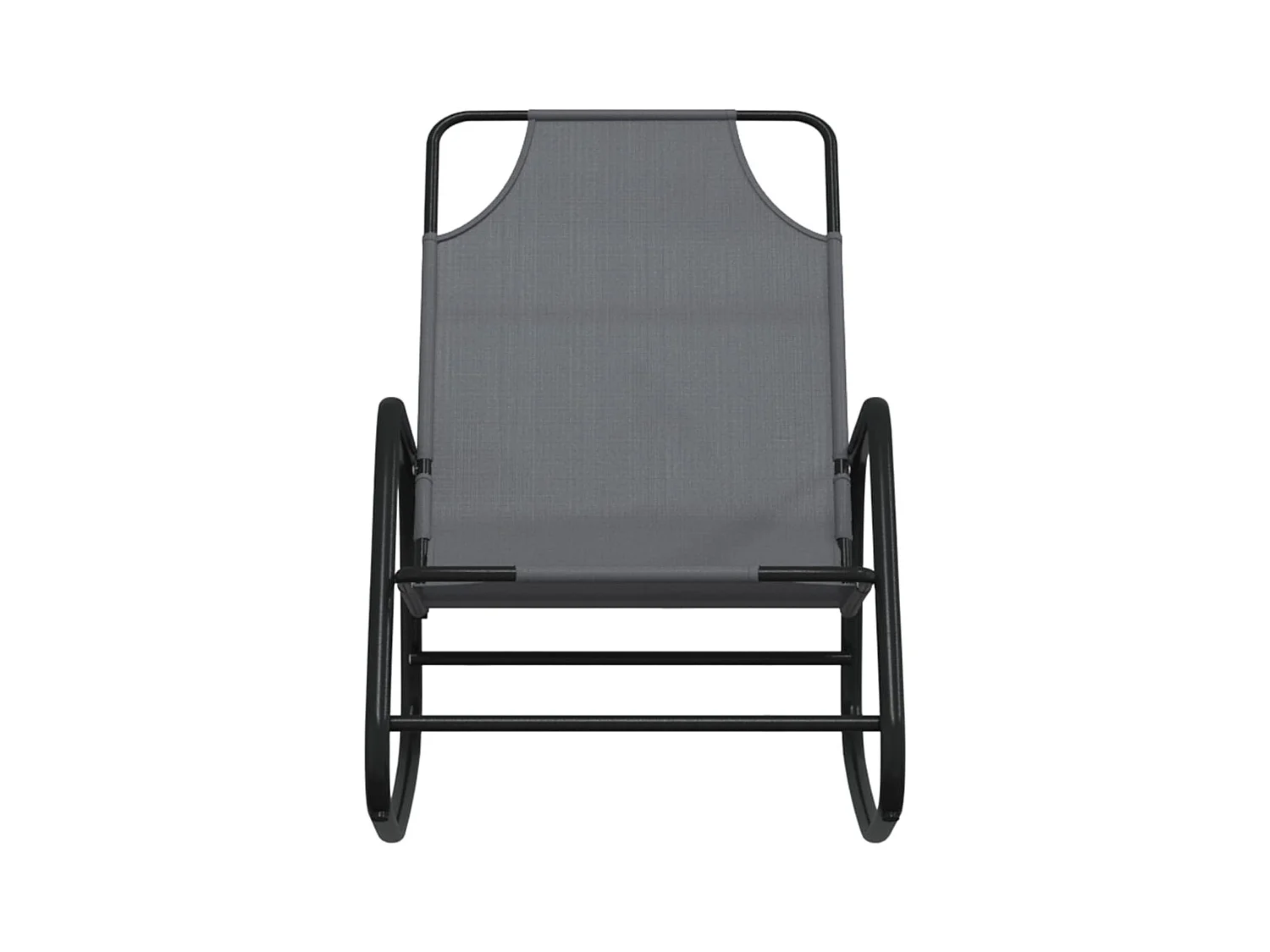 Sillones mecedores 2 piezas Gris Acero y textilene