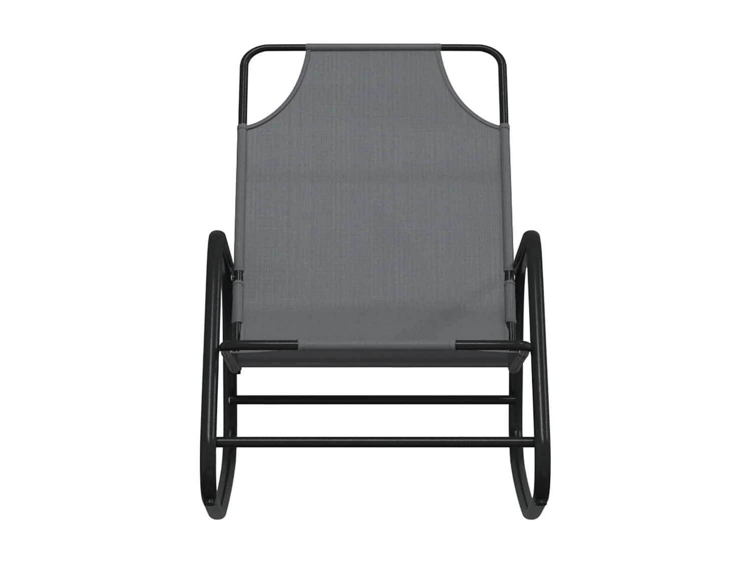 Sillones mecedores 2 piezas Gris Acero y textilene