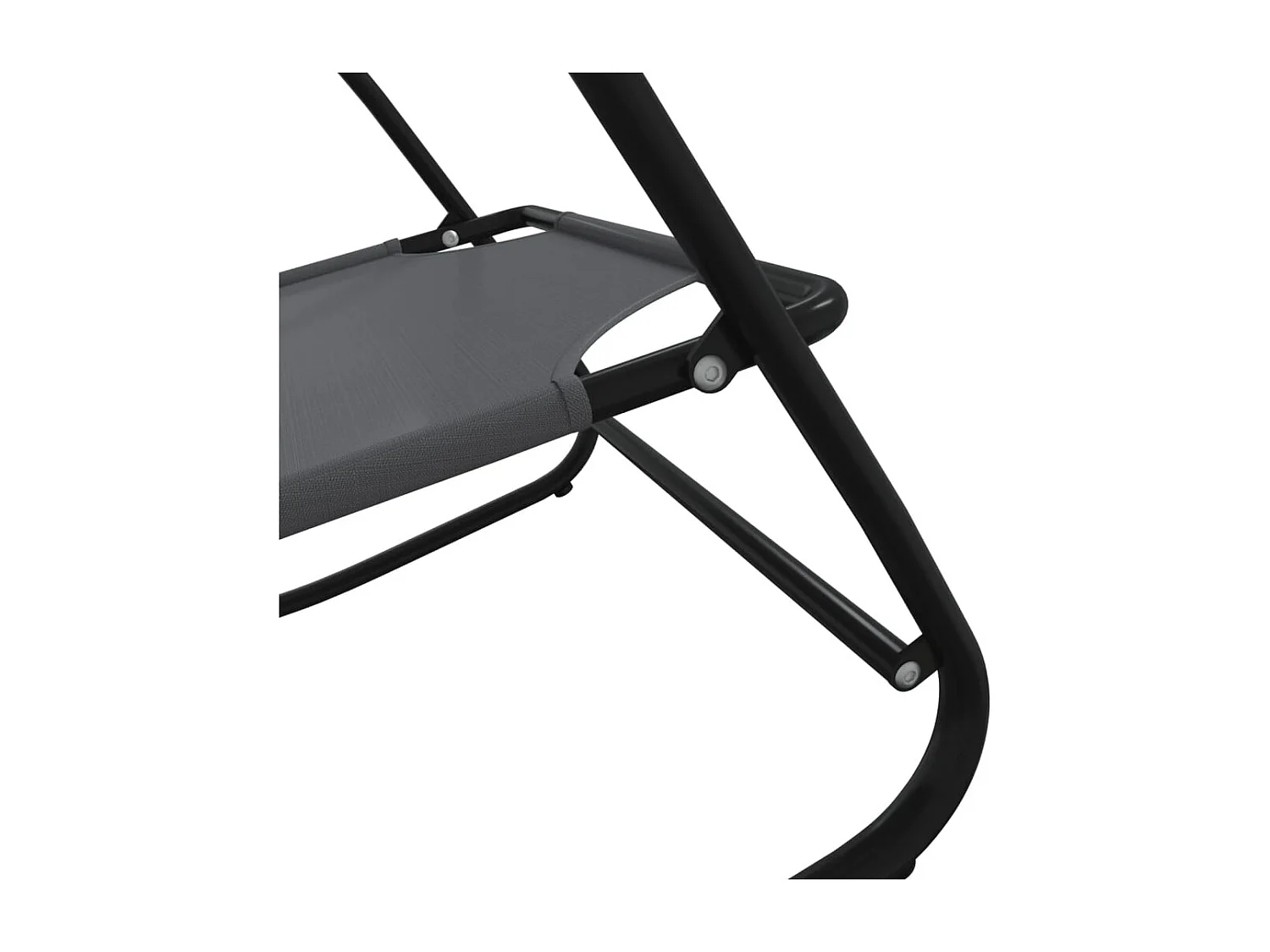 Sillones mecedores 2 piezas Gris Acero y textilene