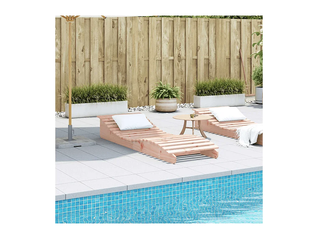 Chaise longue 205x60x31,5 cm massief Douglassparrenhout