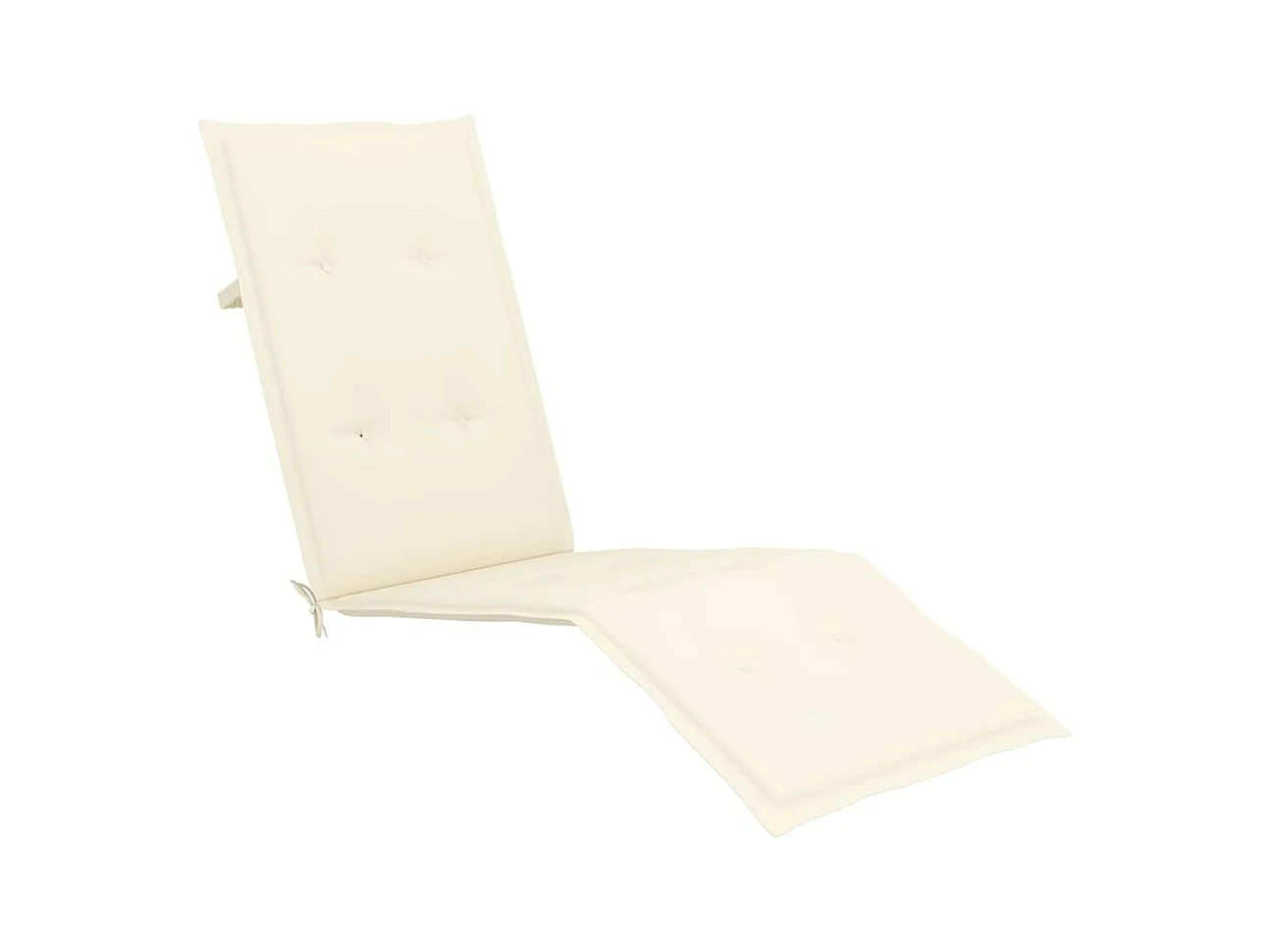 Chaise longue d'extérieur repose-pied et coussin Acacia solide