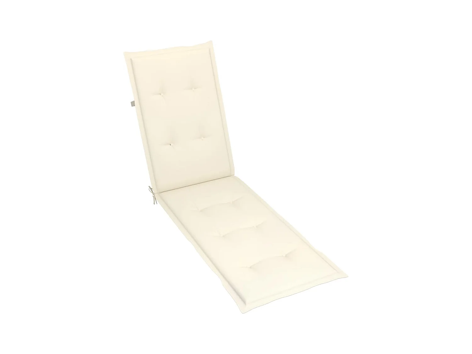 Chaise longue d'extérieur repose-pied et coussin Acacia solide