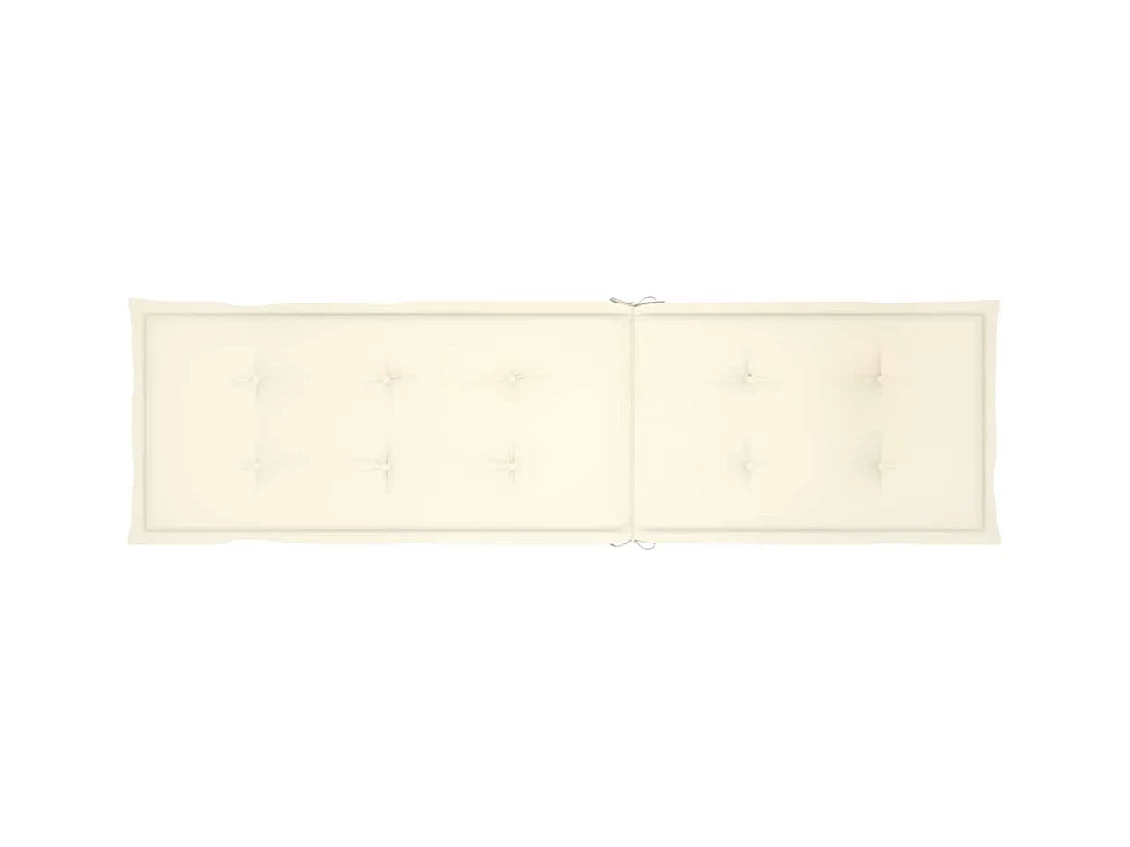 Chaise longue d'extérieur repose-pied et coussin Acacia solide