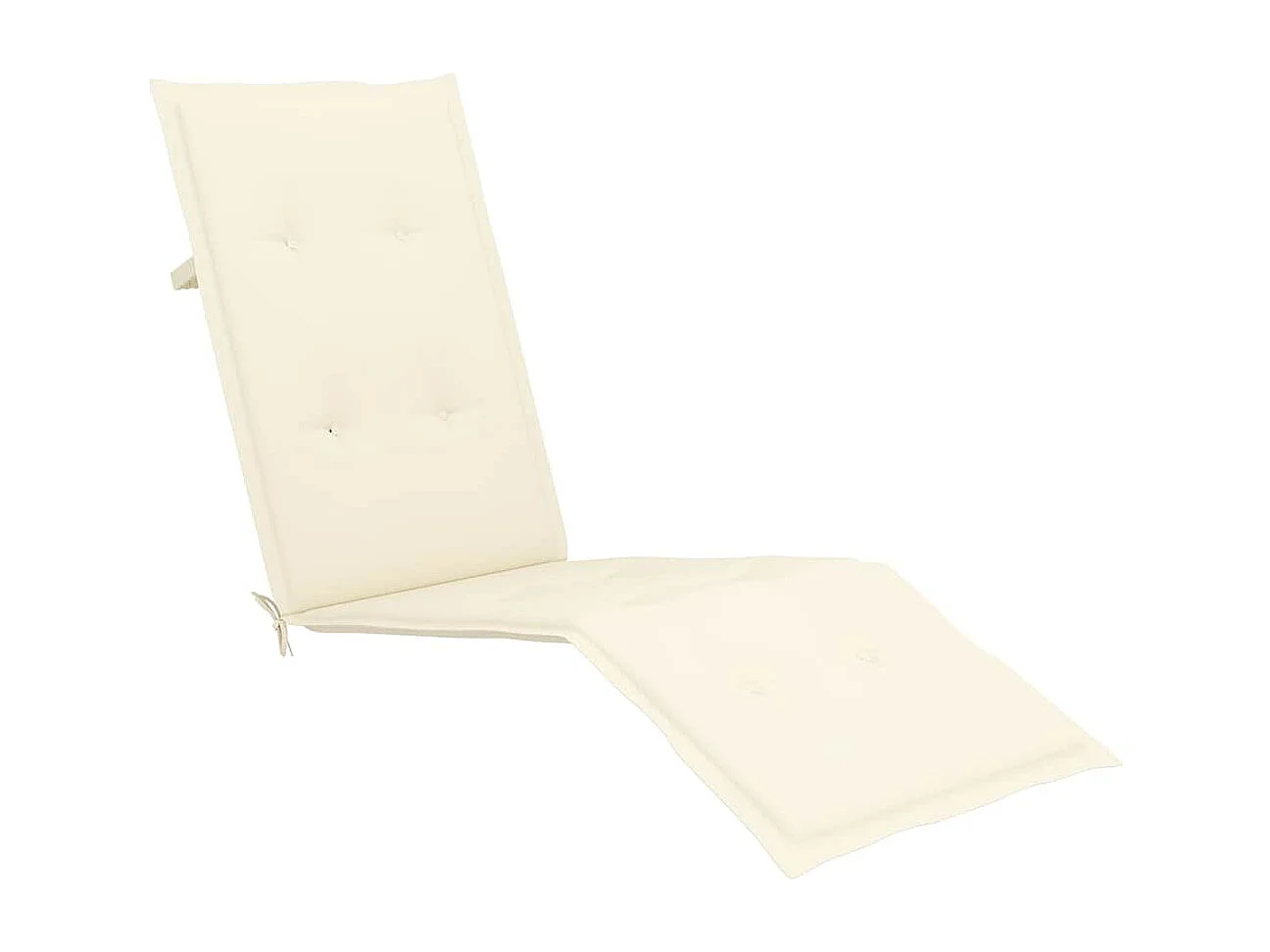 Chaise longue d'extérieur repose-pied et coussin Acacia solide