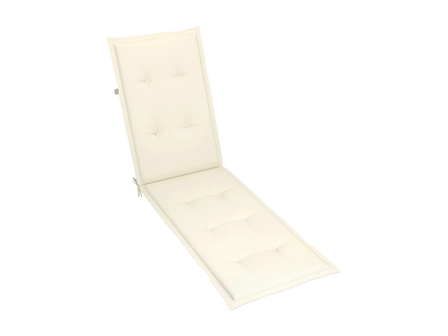 Chaise longue d'extérieur repose-pied et coussin Acacia solide
