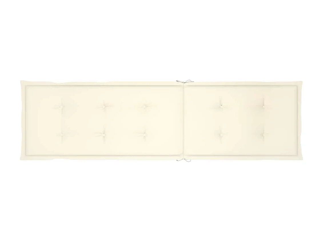 Chaise longue d'extérieur repose-pied et coussin Acacia solide