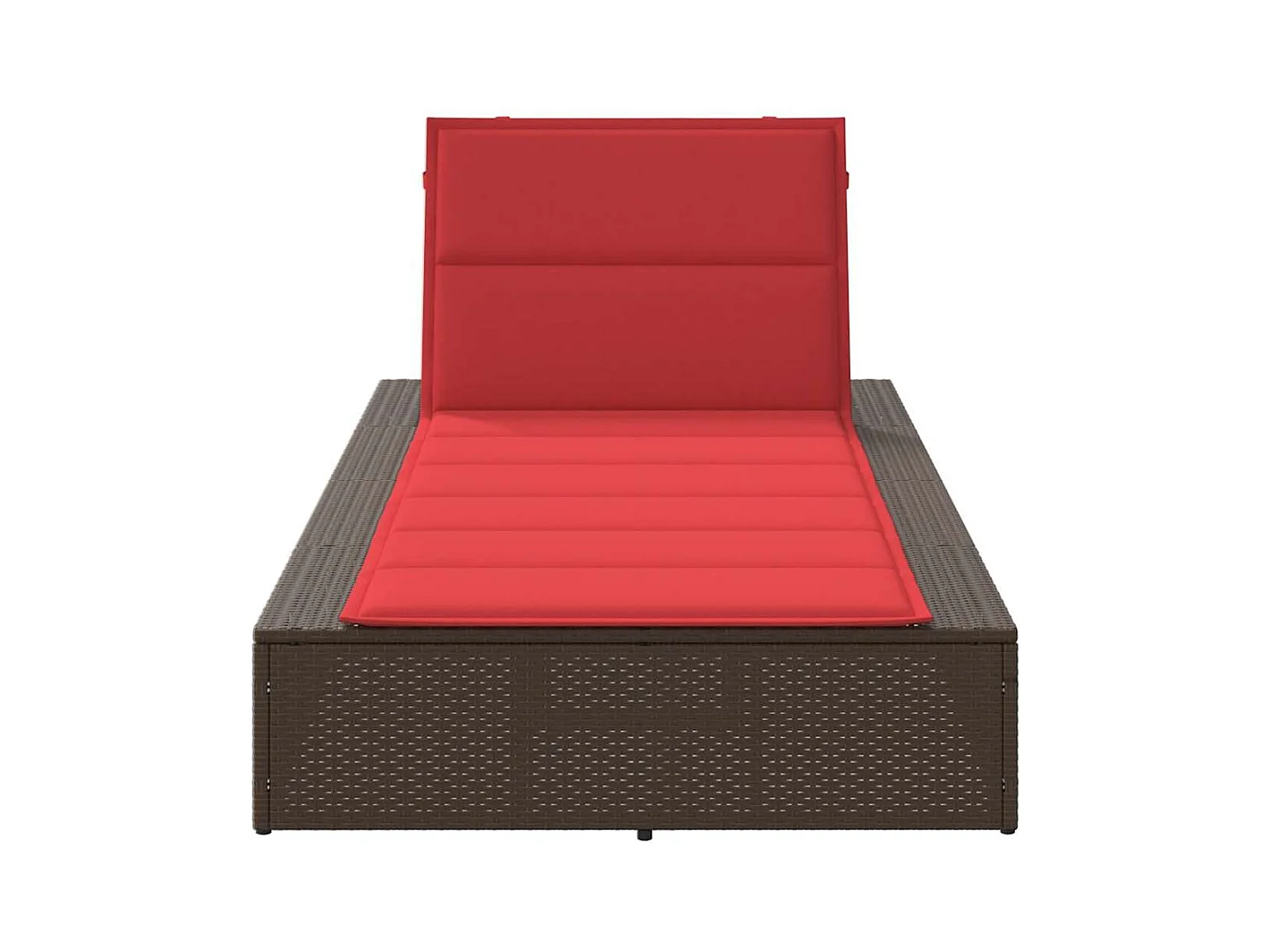 Liegestuhl mit schwimmendem braunem Harzgeflechtkissen