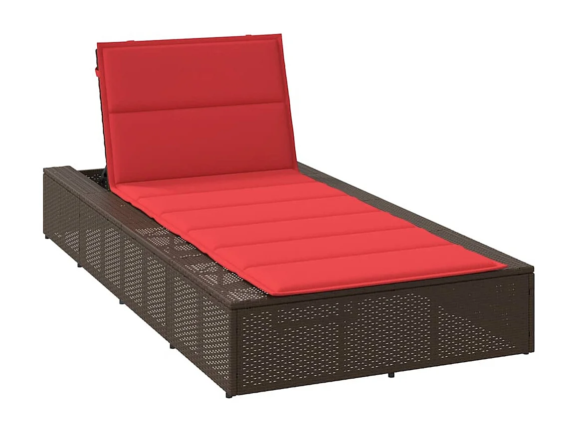 Transat avec coussin flottant marron résine tressée