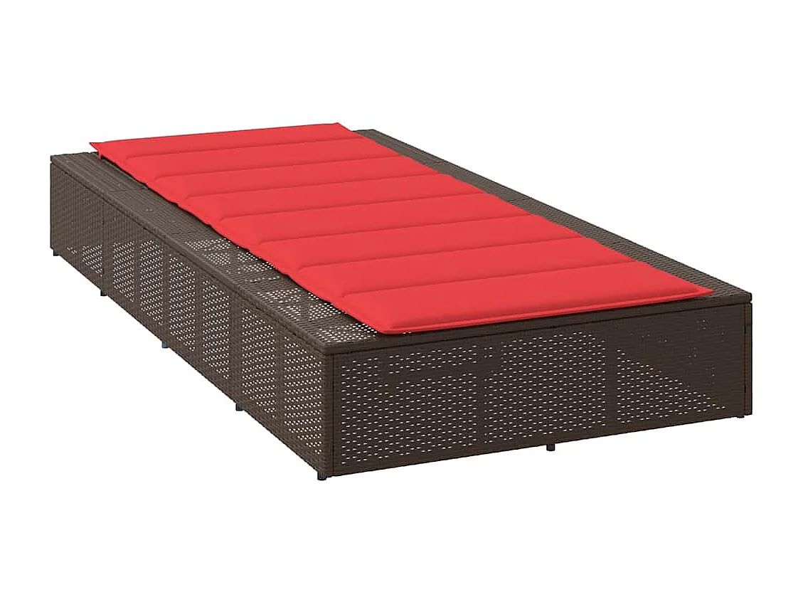 Transat avec coussin flottant marron résine tressée