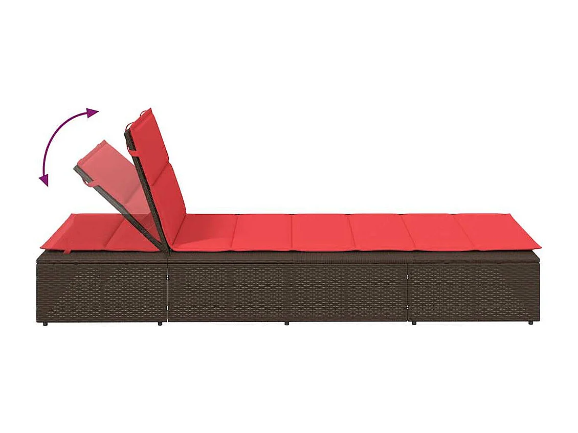 Transat avec coussin flottant marron résine tressée