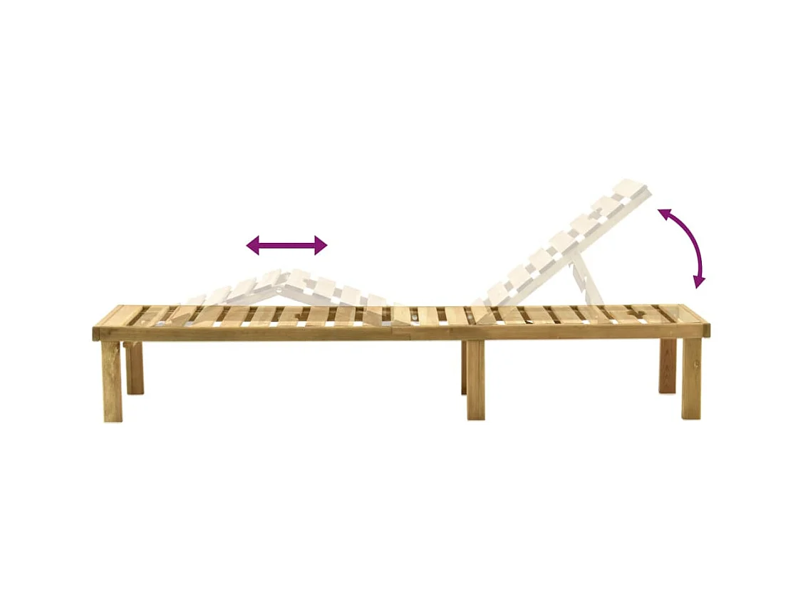 Tuinligstoel Geïmpregneerd grenenhout