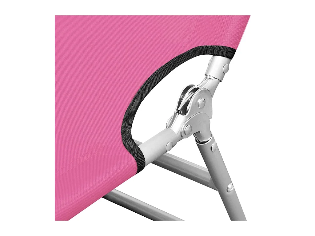 Opvouwbare loungestoel met hoofdkussen Steel Magento Roze