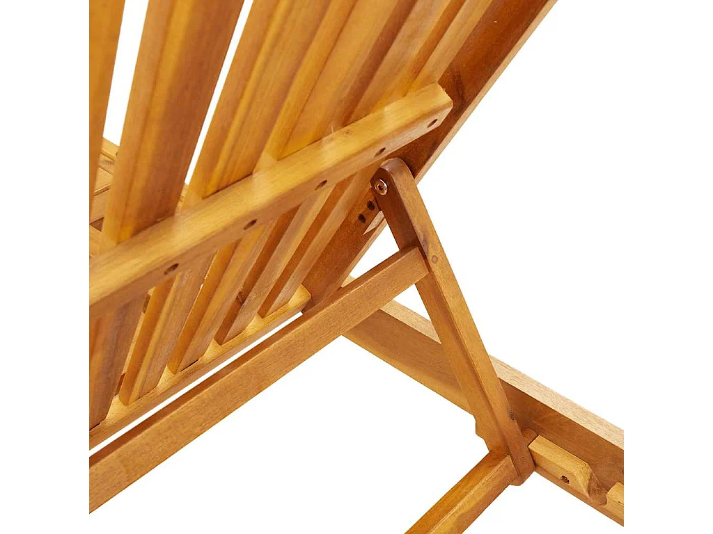 Chaises longues lot de 2 Bois d'acacia solide