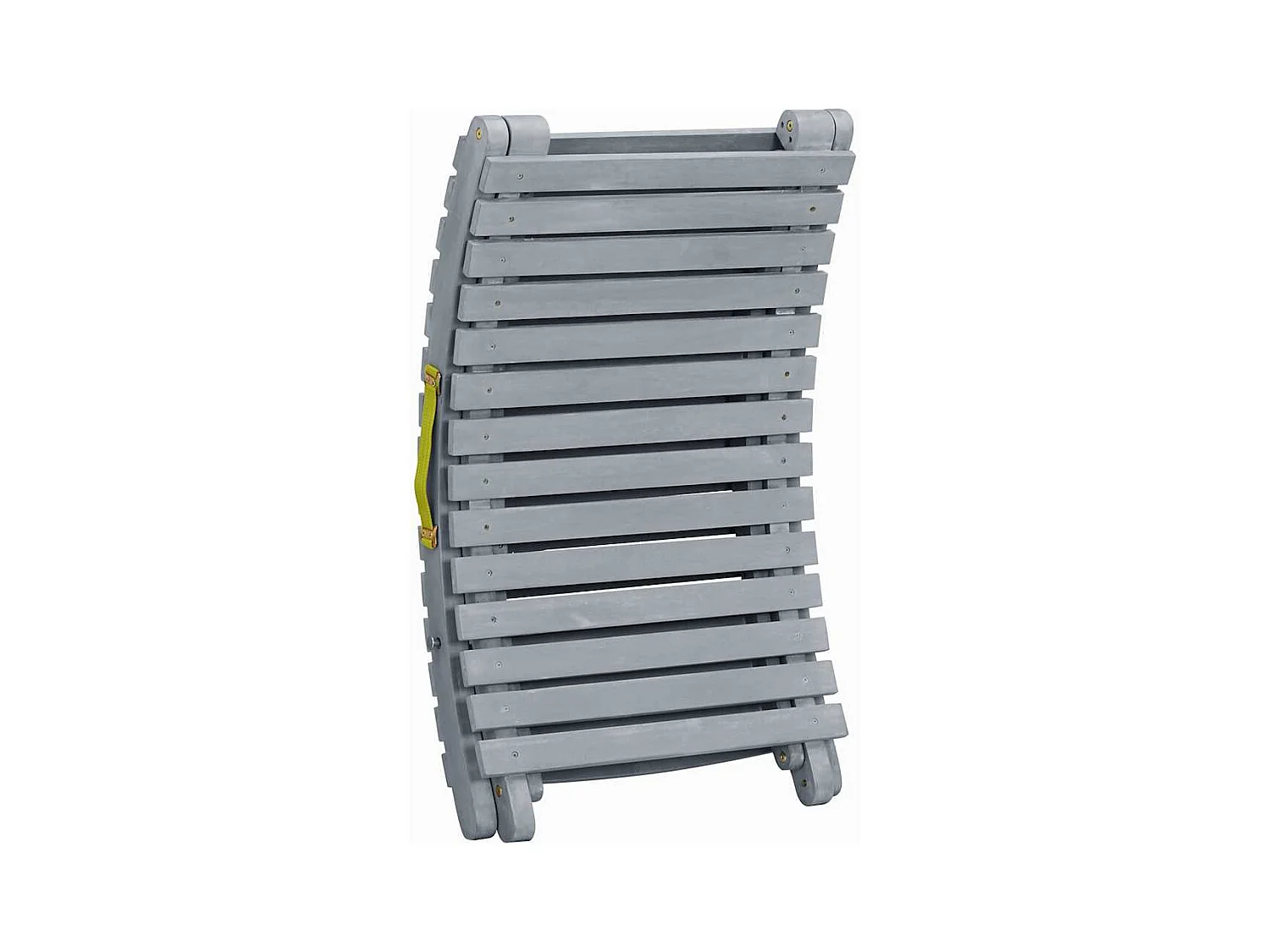 Chaise longue avec coussin Gris Bois d'acacia solide