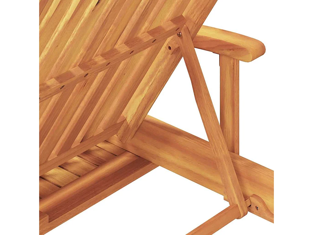 Tumbona 2 piezas Taupe 200 x 67 x 84cm Madera maciza de acacia