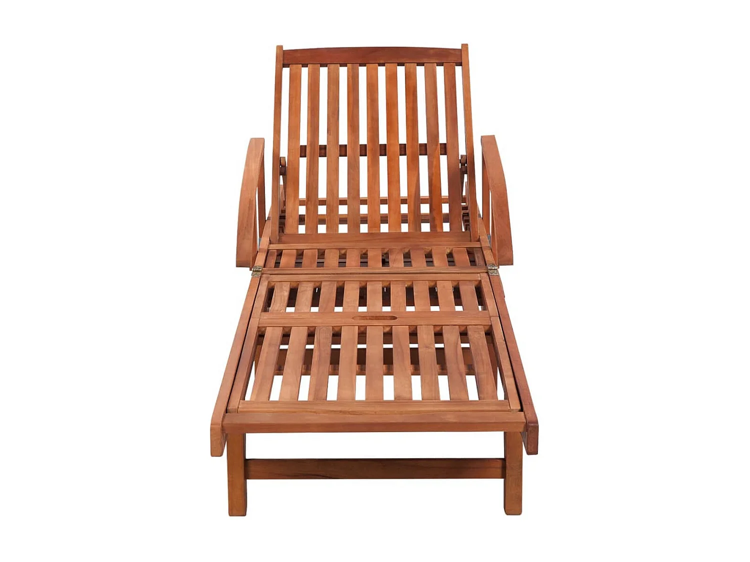 Chaise longue avec coussin Bois d'acacia solide