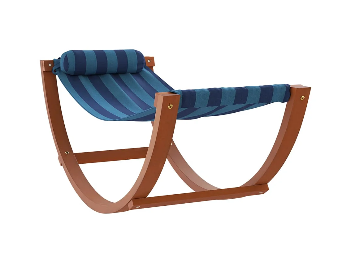 Hamac à bascule pour enfants rayure bleue tissu