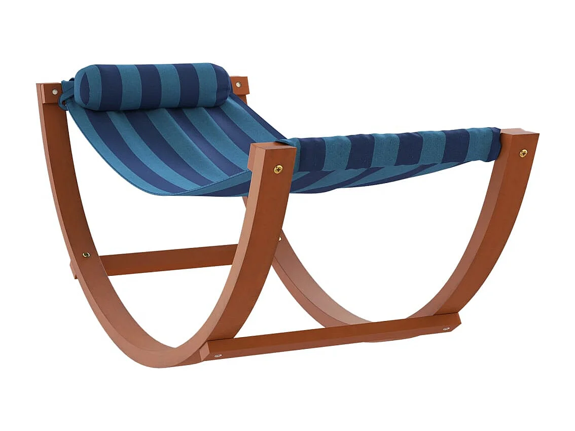 Hamac à bascule pour enfants rayure bleue tissu