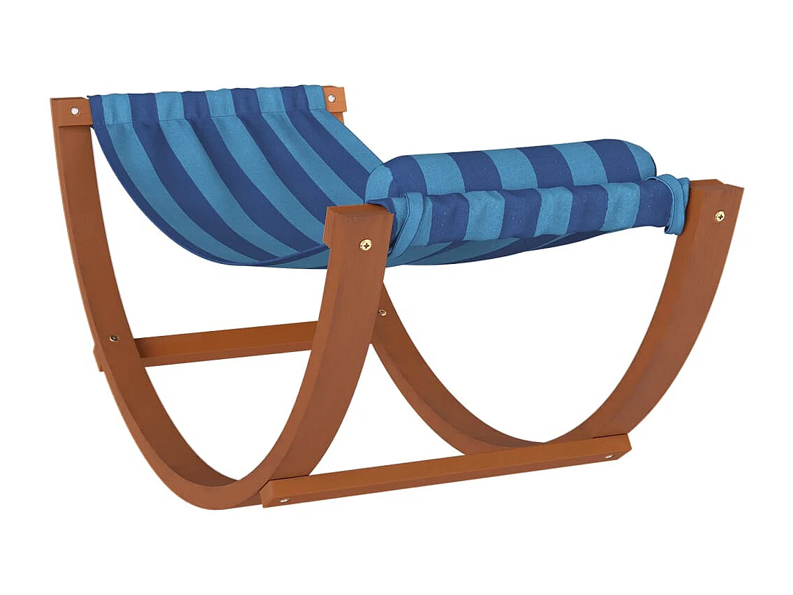 Hamac à bascule pour enfants rayure bleue tissu