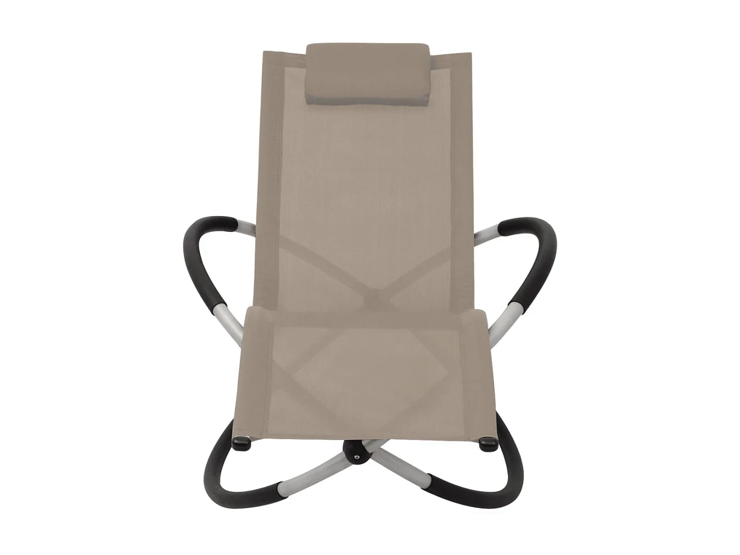 Chaise Longue de exterior geométrica de acero color topo