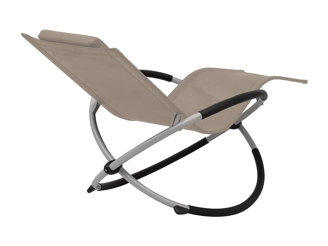 Chaise Longue de exterior geométrica de acero color topo