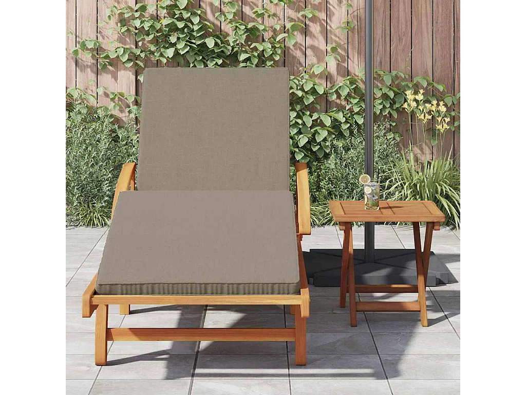 Tumbona 2 piezas Taupe 40 x 40 x 40 cm Madera maciza de acacia