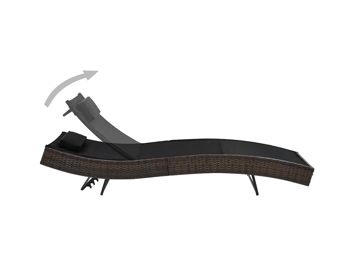 Bruine rieten stoel met kussen