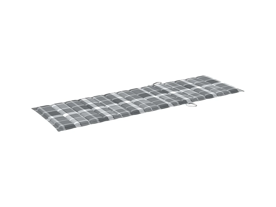 Chaise longue de jardin avec table et coussin Pin imprégné