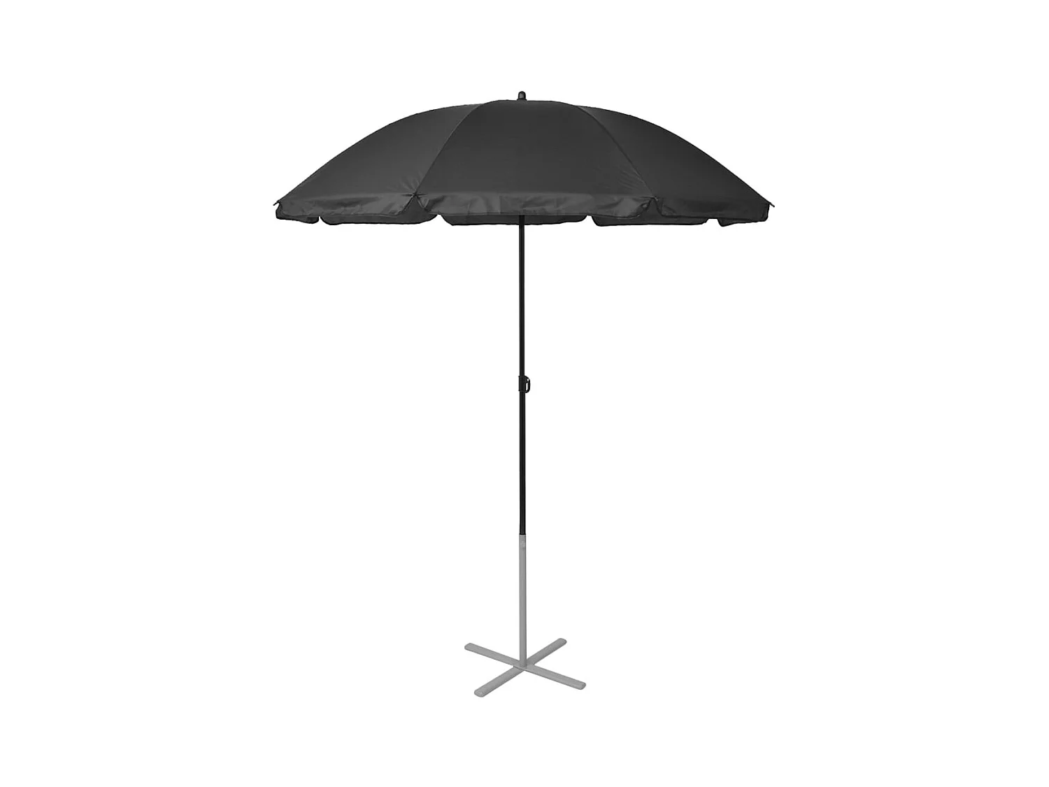 Zwarte aluminium ligstoelen en parasol