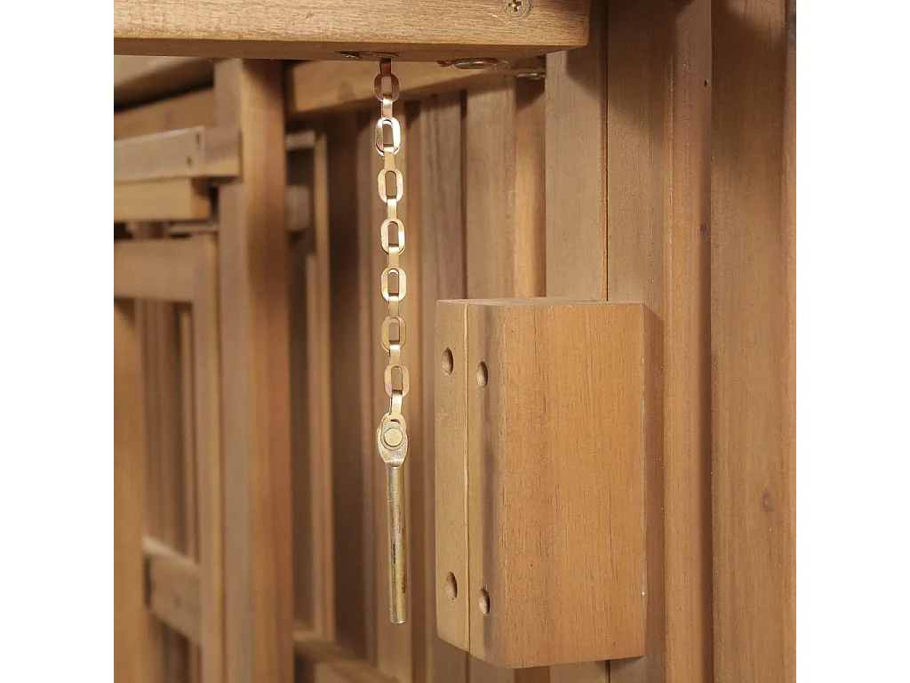 Sedia pieghevole in legno massello di acacia