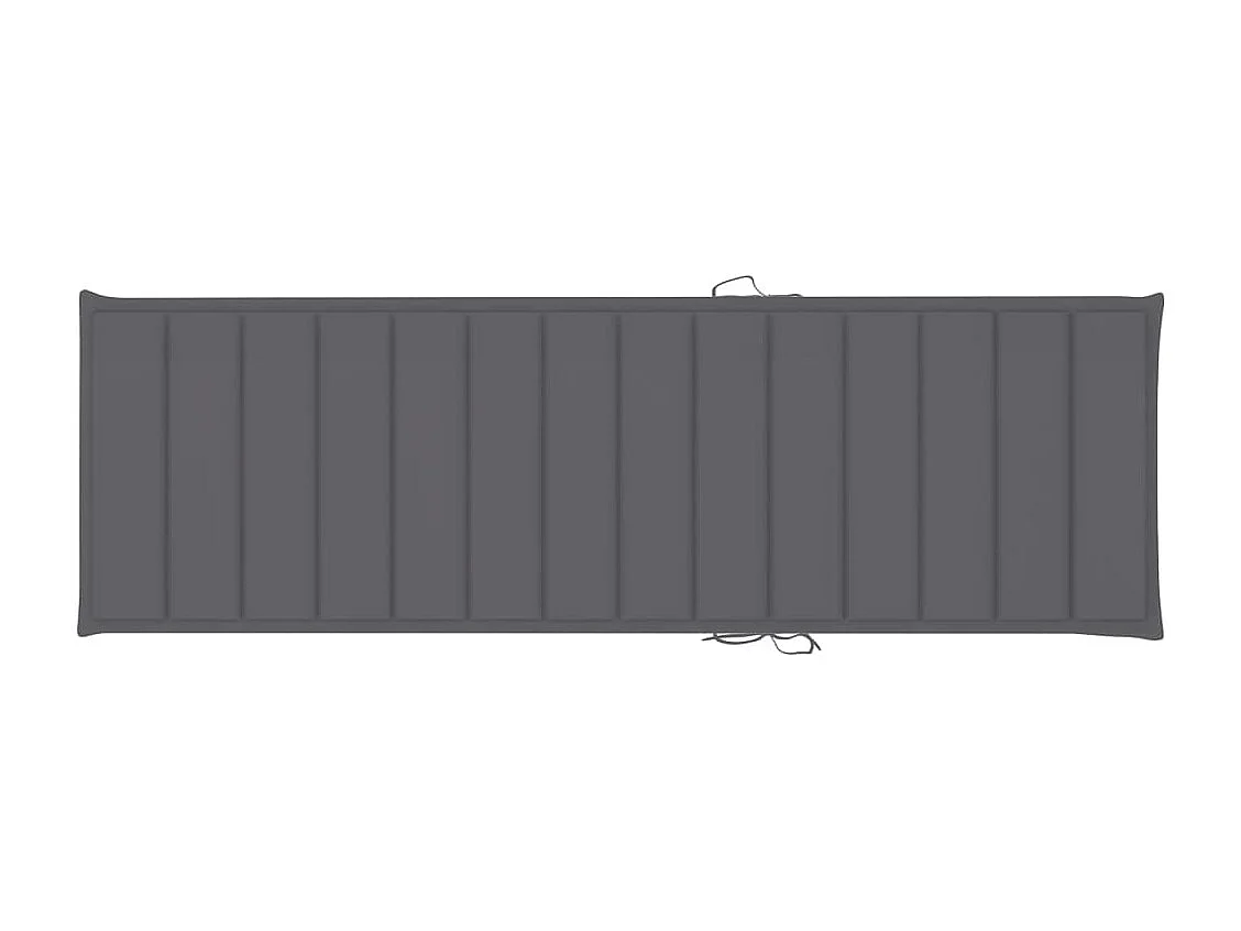 Chaise longue de jardin avec table et coussin Pin imprégné